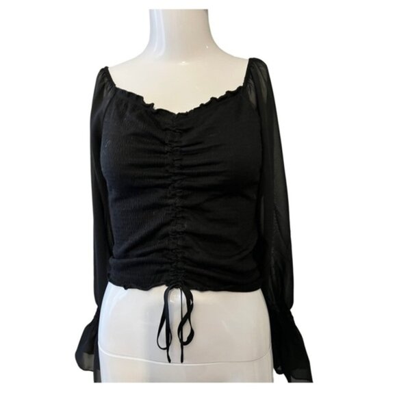 Shine star Top Black crop small - Picture 1 of 6